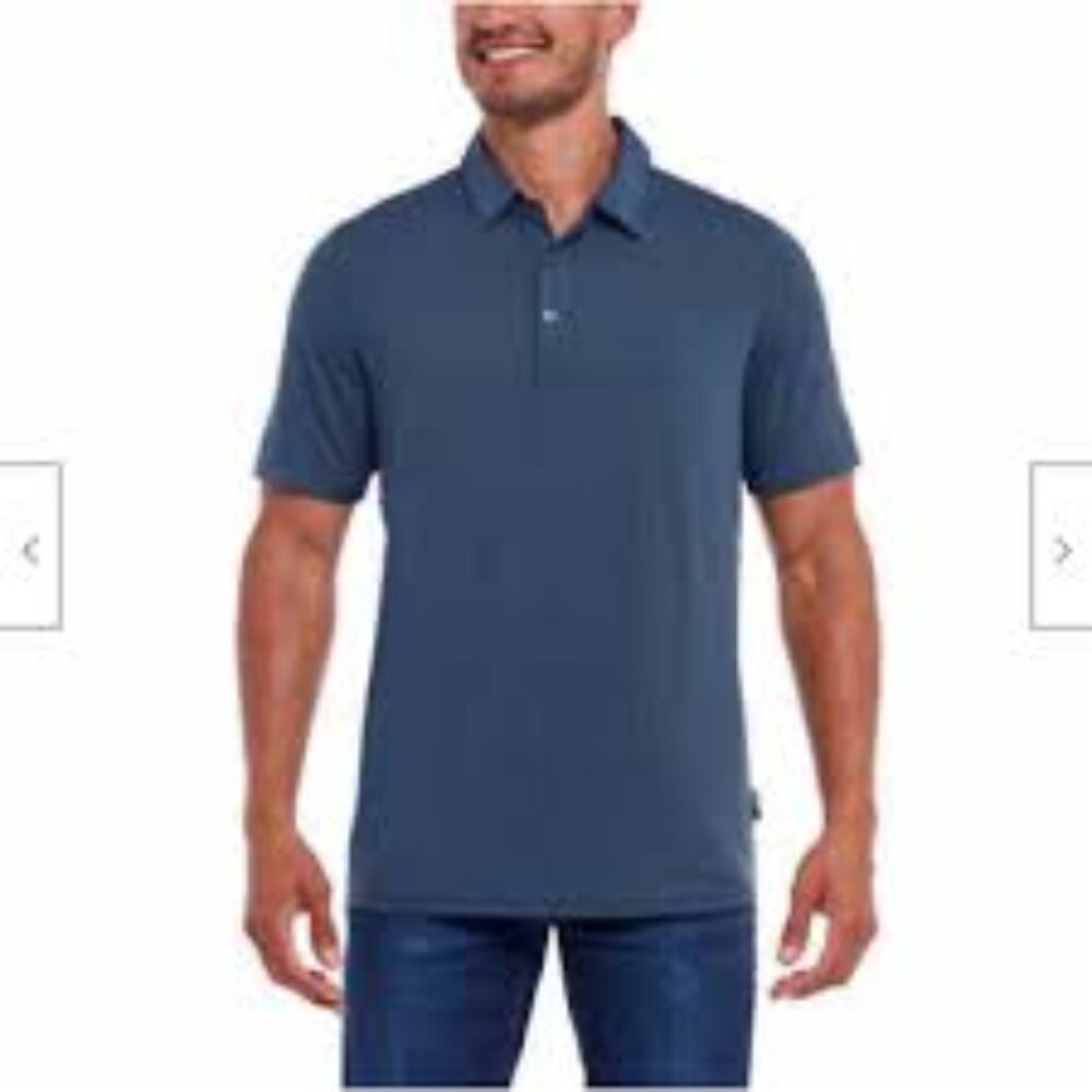 Gerry Men's Stretch Soft Brushed Knit Polo Shirt Blue, New with Tags Size XXL